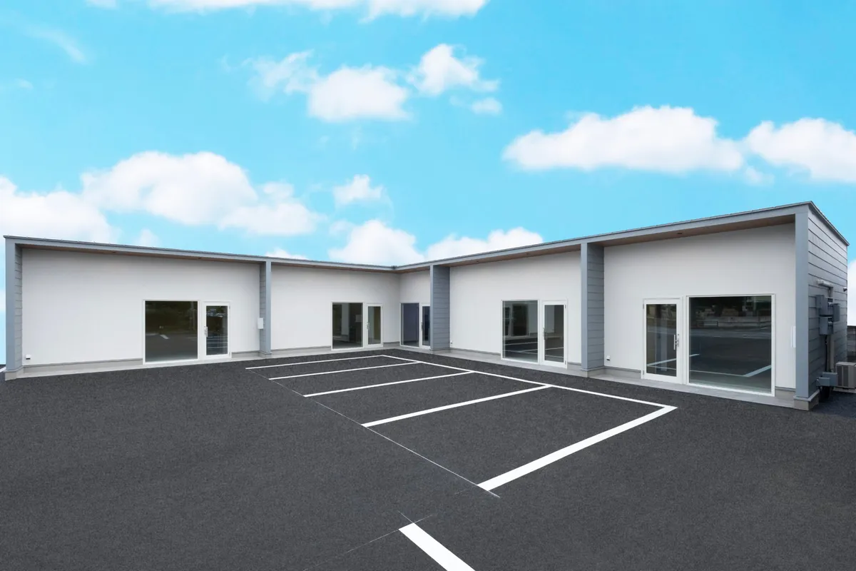 popolato荒牧の建物。同じ敷地に5店舗